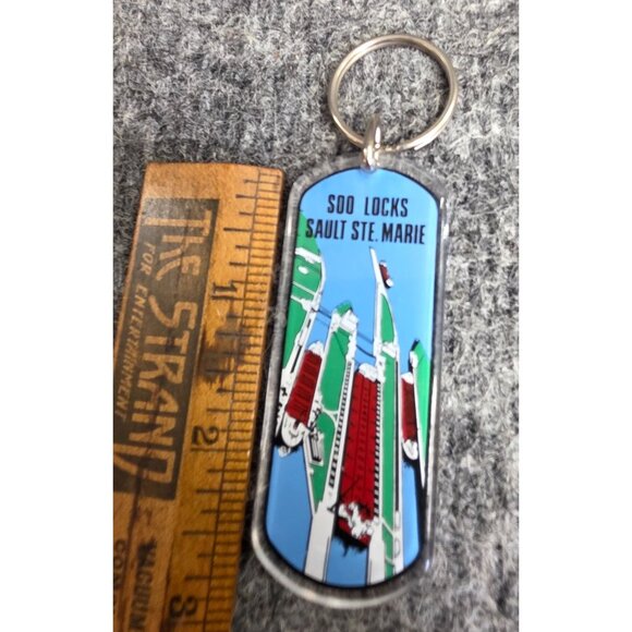 Soo Locks Sault Ste. Marie Keychain With Scenic Design - Picture 2 of 3